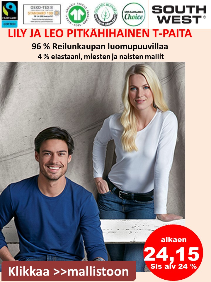 t-paita luomupuuvillaa