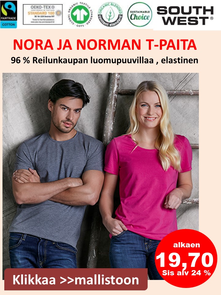 t-paita reilun kaupan luomupuuvillaa