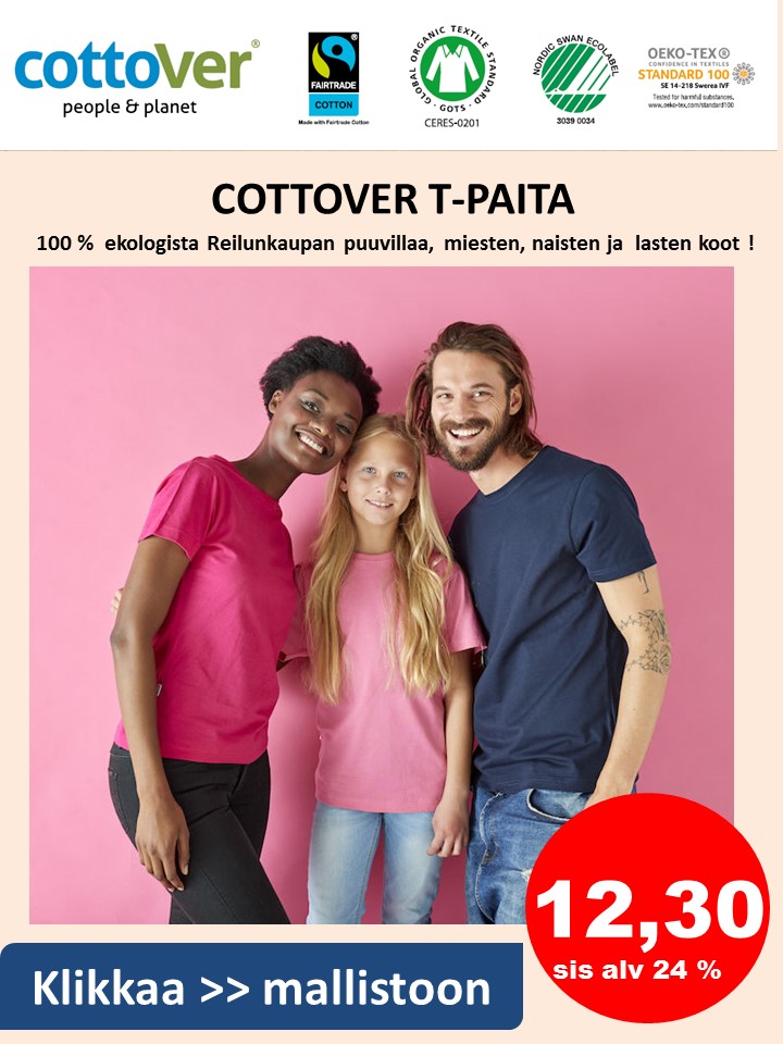 Cottonver t-paita luomupuuvillaa